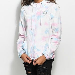 Zumiez girls (L) Unicorn Tie Dye sweater